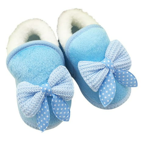 0-18M Winter Warm Baby Boy Girl Slippers Non Slip Snow Boots Crib Casual Shoes